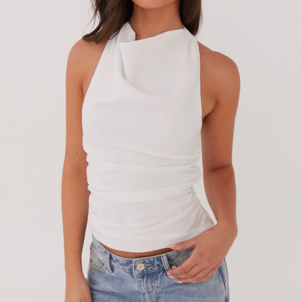 Peppermayo womens White Halter top size 8 - Picture 2 of 6